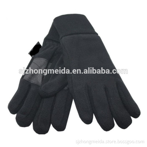 Red polyester embroidery Fleece Gloves